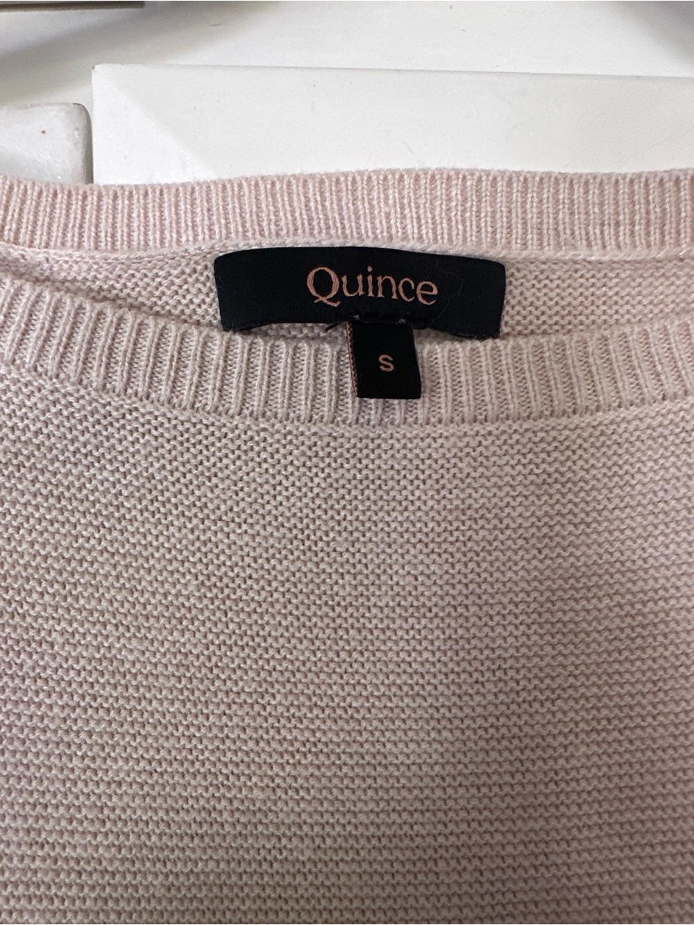Quince Pale Blush Short Sleeve Knit Top - Picture 3 of 4